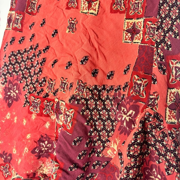 Yessica skirt flowy fairy hem Floral Patchwork Skirt Red and Purple - Picture 5 of 10